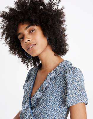 madewell ruffle edge dress