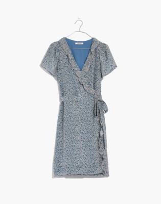 madewell bianca ruffle wrap dress