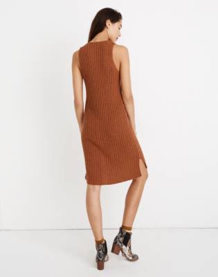 sweater dress with buttons down the front