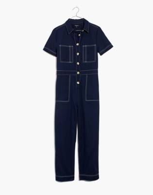 contrast stitch jumpsuit