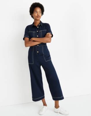 retro denim jumpsuit