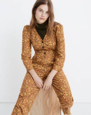 madewell puff sleeve jumpsuit