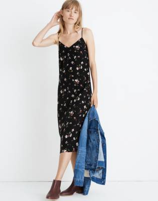 petite silk slip dress