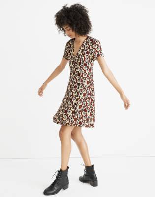 madewell floral wrap dress