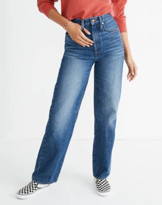 high rise wide leg jeans