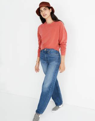 wide legged high waisted jeans