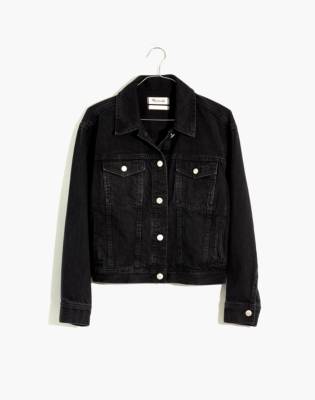 madewell boxy crop jean jacket