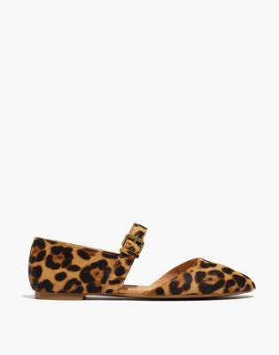 leopard mary jane flats