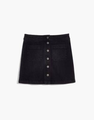 black denim skirt stretch