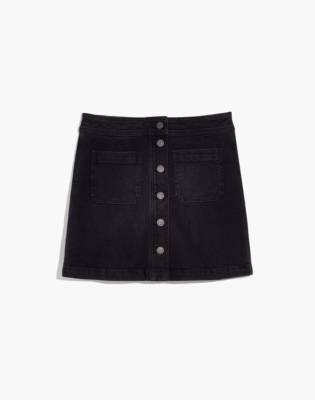 dark denim mini skirt