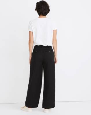 madewell black wide leg pants