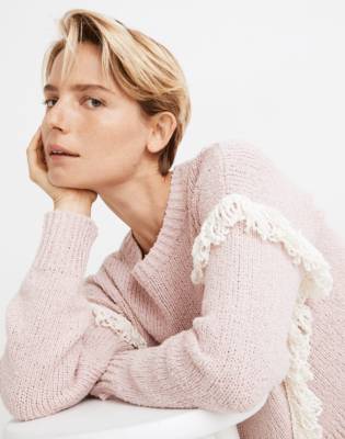 fringe pullover sweater
