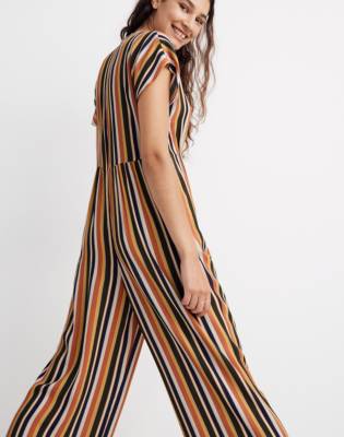 madewell striped jumpsuit