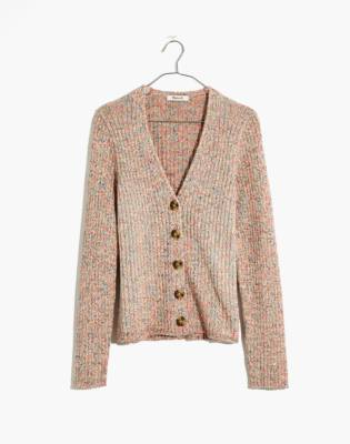 ribbed cardigan sweater