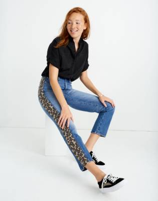 madewell leopard jeans