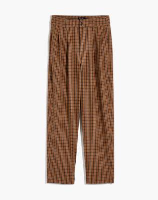 wide leg tapered trousers