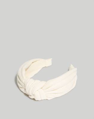 Madewell Knotted Covered Headband In Vintage Linen