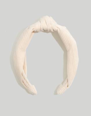 Madewell Knotted Covered Headband In Sandy Shore
