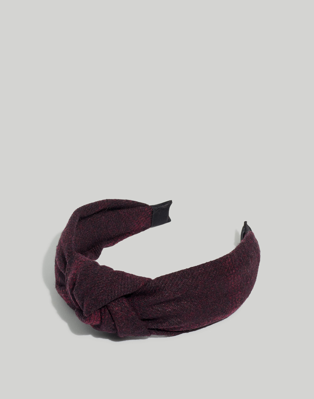 Mw Knotted Covered Headband In Muted Plum