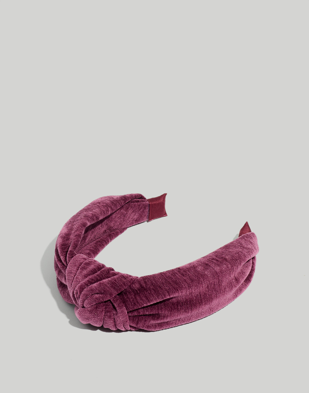 Mw Knotted Covered Headband In Warm Violet