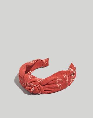 Madewell Knotted Covered Headband In Salvaged Barn