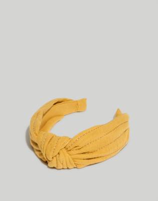 Madewell Knotted Covered Headband In Autumn Gold