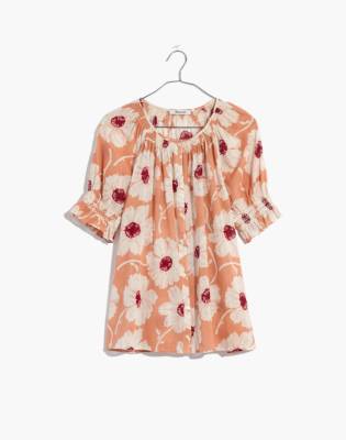 madewell smocked top