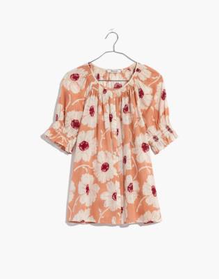 madewell smocked top