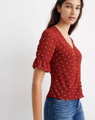 Daylight Tie-Sleeve Top in Polka Dot