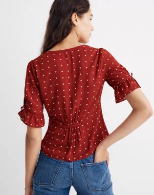 madewell polka dot top