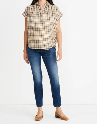 madewell side panel maternity jeans