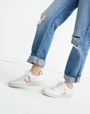Veja™ Leather V-10 Lace-Up Sneakers in 
