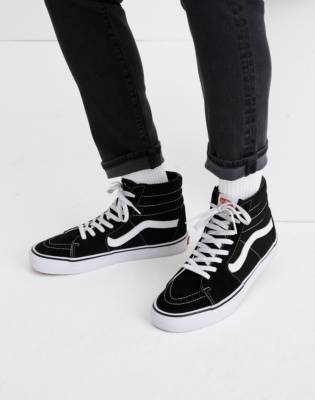 black hi top vans