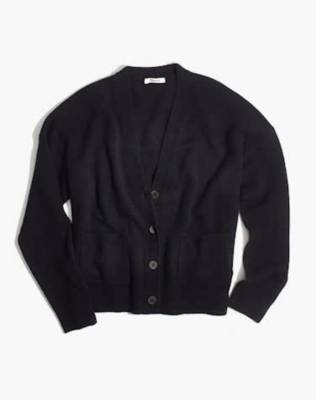 black cardigan short