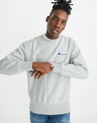 gray champion crewneck sweatshirt