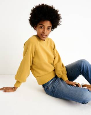 rivet and thread crop sweatshirt