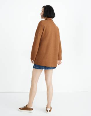 madewell camel sweater coat