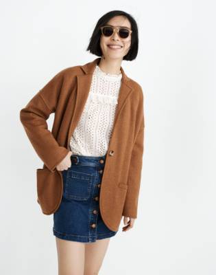 madewell camel sweater coat