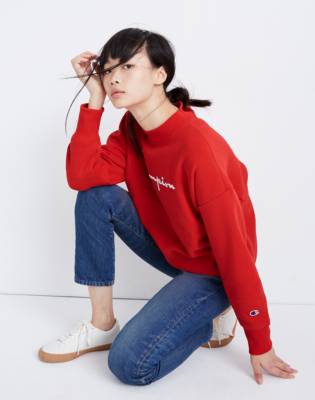 Champion&reg; Big Script Logo Oversized Crewneck Sweatshirt in null image 2