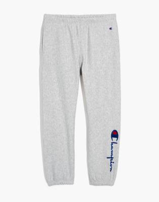 champion sweatpants with big logo