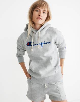 champion gray hoodie sweatshirt