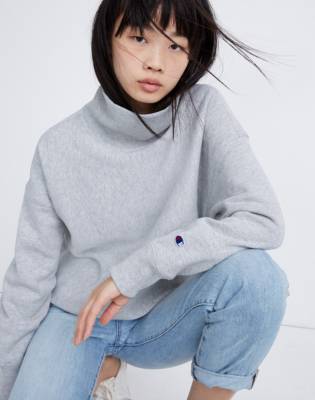 high neck sweatshirt