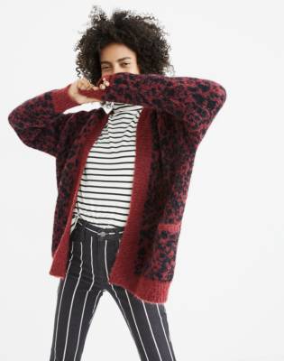 madewell leopard cardigan