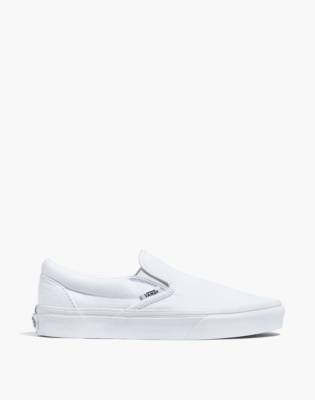 white platform slip ons