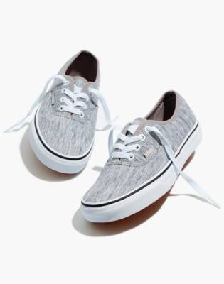 grey vans with grey laces