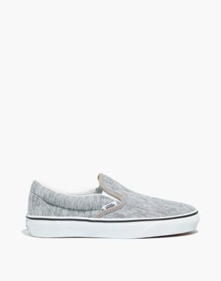 vans slip ons grey