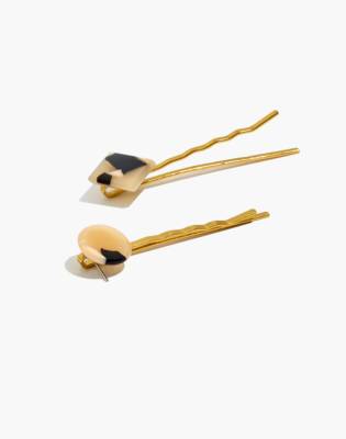 Two Pack Geometric Tortoise Hair Pins