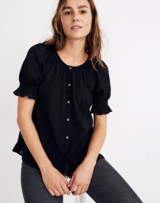 madewell smocked top