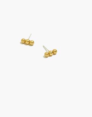 Triple Ball Stud Earrings