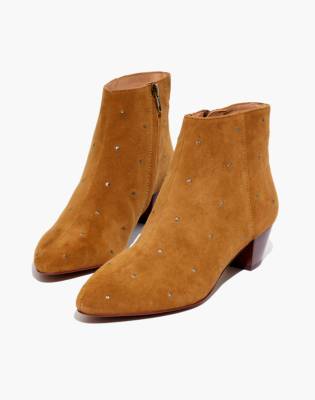 suede embroidered boots